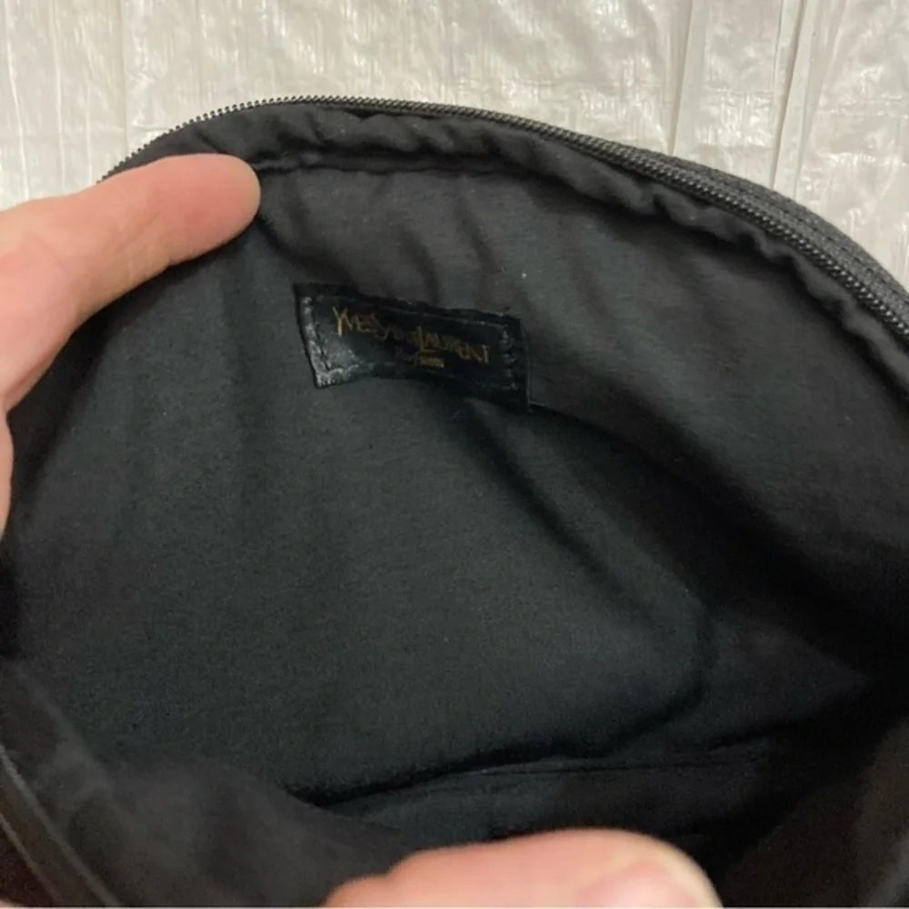 Ysl Yves Saint Laurent parfum black cosmetic bag